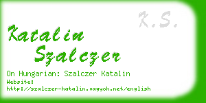 katalin szalczer business card